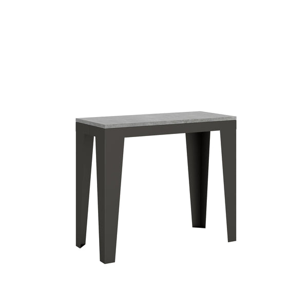 Console Extensible 90-300x40x77 cm en Mélamine Grise sconto