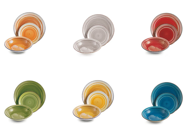 sconto Service de table 18 pièces en grès VdE Tivoli 1996 Baita Nuances