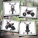 Moto Elettrica per Bambini 3+ Anni con 12V Doppi Motori e Rotelle Rimovibili Capacità 30kg Bianco      
