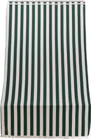 Tenda da Sole per Sormonto 140x250 cm in Poliestere con Anelli Ranieri a Strisce Verdi 