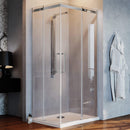 Box Doccia Angolare 2 Ante Scorrevoli in Cristallo Trasparente 8mm H200 Fosterberg Horsens Varie Misure