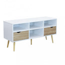 Mobile Porta Tv Brody 117x39x58 h cm in Legno Bianco