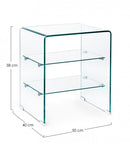 Mobiletto 3 Ripiani Iride con Vetro 50x40 in Vetro