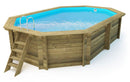 Piscina Ottagonale Fuori Terra 486x336x120 cm in Legno