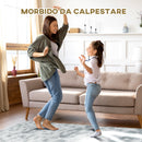 Tappeto Moderno 230x160 cm in Poliestere Grigio Chiaro