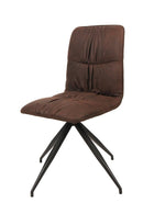 Set 2 Sedie 43x38xH86,5 cm in Microfibra Effetto Velluto Alba Marrone
