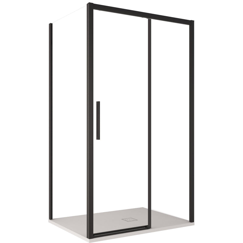 Box Doccia Angolare 80x130 cm 1 Anta Scorrevole in Cristallo Trasparente 6mm H195 Bonussi Eliane