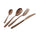 Ménagère de Service 24 Pièces en Acier 18/10 PVD Eme Eleven Chocolat