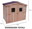Casetta Box da Giardino 2,35x2,15 m Senza Pavimento in Legno Douglas 20mm Dalia