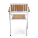 Sedia da Giardino 55X58xh83 cm in Alluminio e Polywood  Bianco