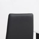Set di 4 Sedie da Pranzo 41x50x97 cm con Schienale Alto in Similpelle Nero
