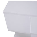 Tavolino da Caffè 2 Ripiani Design Moderno Legno Bianco 40x40x43 cm 
