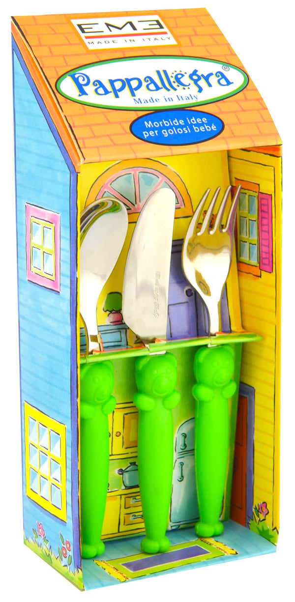 online Ménagère pour Enfants en Acier Vert Eme Pappallegra