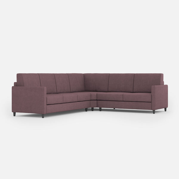 acquista Canapé d'angle Karay 6 places 281x241x85 cm en tissu prune