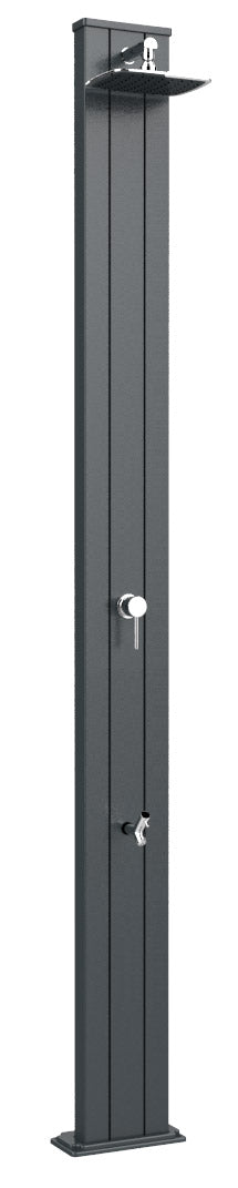 acquista Doccia Solare da Esterno Giardino 30L Miscelatore e Lavapiedi Arkema Spring S Grigio Antracite