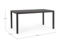 Tavolo da Giardino 150x80x75 cm in Alluminio Hilde Antracite