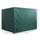 Telo Copertura per Dondolo e Mobili da Giardino Impermeabile Verde 215x155x150 cm 