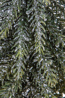 Set 6 Mini Albero Decorativo con Glitter 19 cm Abete Verde