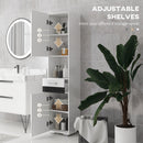 Mobile a Colonna per Bagno 37x32,5x170 cm in MDF Bianco