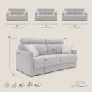 Divano Letto 2 Posti 176x102x97 cm in Tessuto Nero