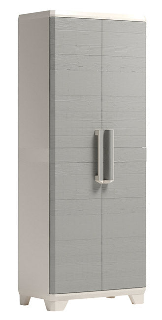 acquista Armoire d'extérieur 3 étagères 68x39x182H cm en plastique Keter grain de bois haut beige