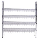 Scarpiera in Metallo con 4 Ripiani Regolabili 75x25x87 cm 