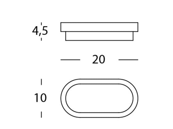 Plafoniera da Esterno a LED 8W Ovale Sovil Laser Bianco