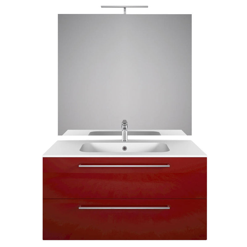 Mobile da Bagno sospeso Samoa 10 Laccato Rosso TFT