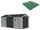 Plancher pour Jardinière 476x246x235 cm en Plastique Vert