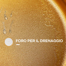 Set 3 Fioriere con Supporto in Metallo per Interni ed Esterni Oro