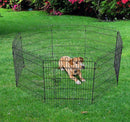 Recinto Gabbia per Cani Gatti in Acciaio 8 pezzi Ø158x76 cm 