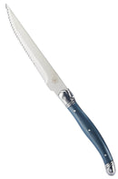 Ceppo in Legno con 6 Coltelli da Bistecca Manico in Plastica