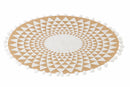 Set 6 Tovagliette in Juta con Pon Pon Ø38 cm Villa d'Este Home Tivoli White