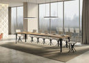 Tavolo Allungabile 120/380x90 cm Paxon Quercia Natura Gambe Antracite      