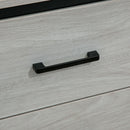 Cassettiera 3 Cassetti 80x48x78 cm in Legno e Acciaio Grigio Chiaro