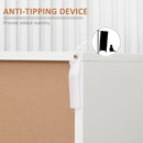 Mobiletto Basso 80x39x80 cm in Truciolato e Metallo Bianco e Marrone