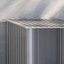 Casetta Box da Giardino 100x103x160cm in Acciaio Galvanizzato Grigio 