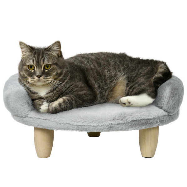 sconto Cuccia Divanetto per Cani e Gatti 47x40x20 cm Sfoderabile in Peluche Grigio