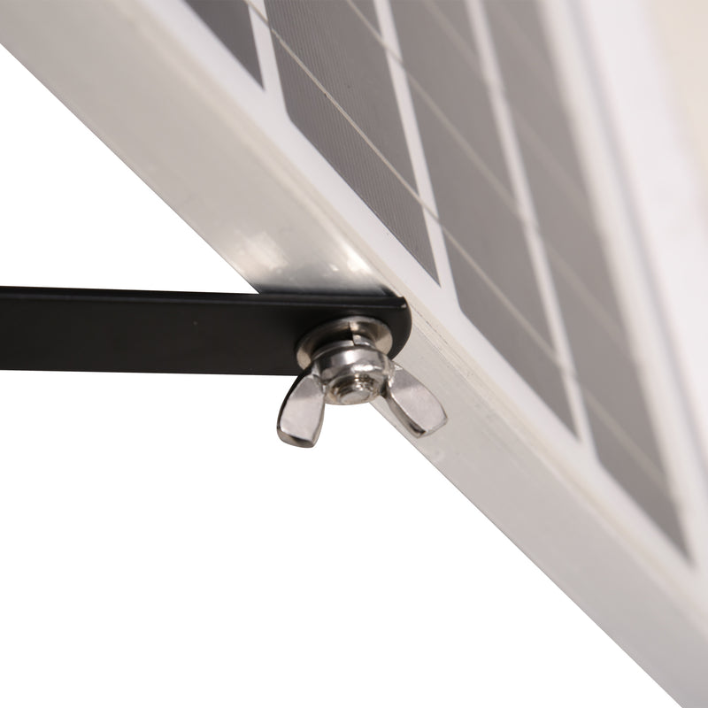 Faretto Solare a LED da Giardino 68x37x16 cm in Alluminio Argento Nero e Bianco