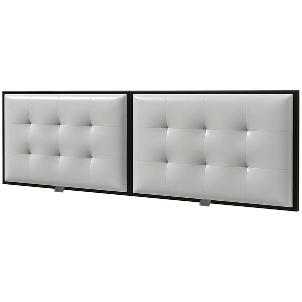 Testiera Letto Matrimoniale in Microfibra Imbottita Trapuntata a Bottoni per Letti da 180cm  Grigio Chiaro acquista