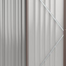 Casetta Box da Giardino 161,5x94,5x196 cm Porta Attrezzi con Catenaccio in Acciaio Marrone