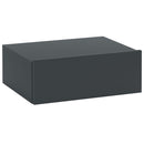 Comodino Sospeso Moderno 40x30x15 cm con Cassetto in Legno Nero   