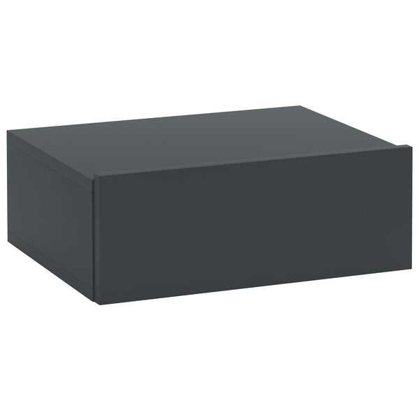 prezzo Comodino Sospeso Moderno 40x30x15 cm con Cassetto in Legno Nero