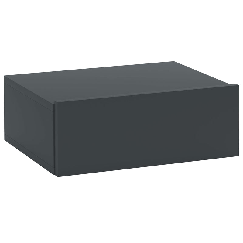 Comodino Sospeso Moderno 40x30x15 cm con Cassetto in Legno Nero   