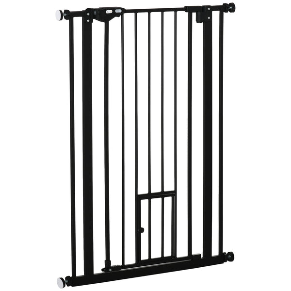 prezzo Cancelletto di Sicurezza Alto con Porta Piccola e Chiusura Automatica 74-80x104 cm Nero