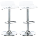 Set 2 Sgabelli da Bar Girevoli in Acrilico Trasparente  
