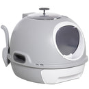 Lettiera per Gatti Chiusa con Vassoio Estraibile 47x55x44 cm 2 Ingressi e Paletta Grigio  
