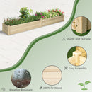 Letto per Orto Rialzato con Fondo Aperto e 2 Sezioni Separate 244x61,5x27 cm in Legno di Abete Naturale