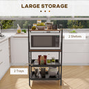 Mobile Cucina 4 Ripiani 60x40x112 cm in MDF e Acciaio Marrone