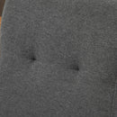 Set 2 Sedie da Pranzo Imbottite con Schienale Alto 50x62x96 cm Grigio Scuro   